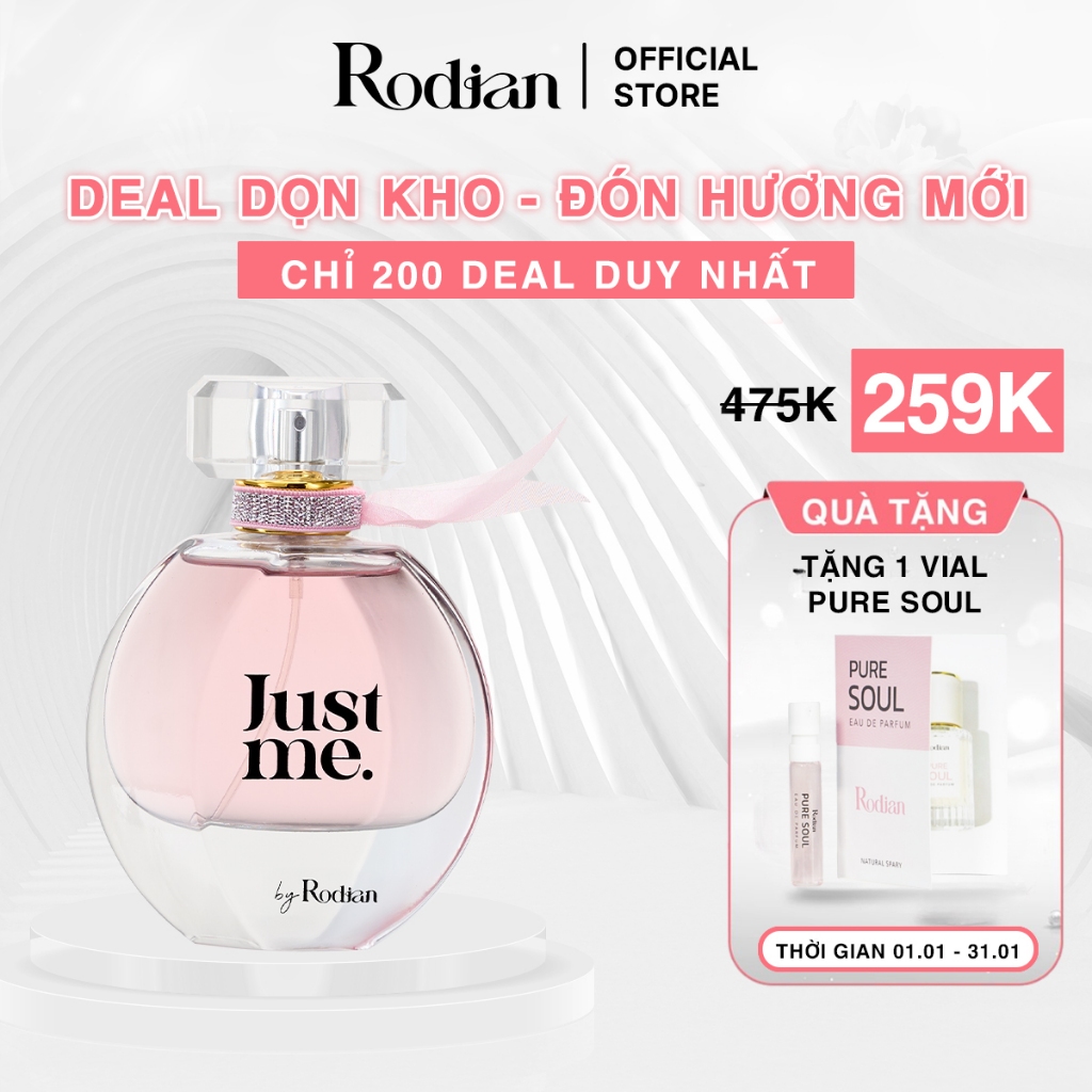 Nước Hoa Nữ Rodian Just Me Thơm Lâu  Eau De Parfum 50 ml Phong Cách Trẻ Trung, Thanh Lịch, Tinh Tế