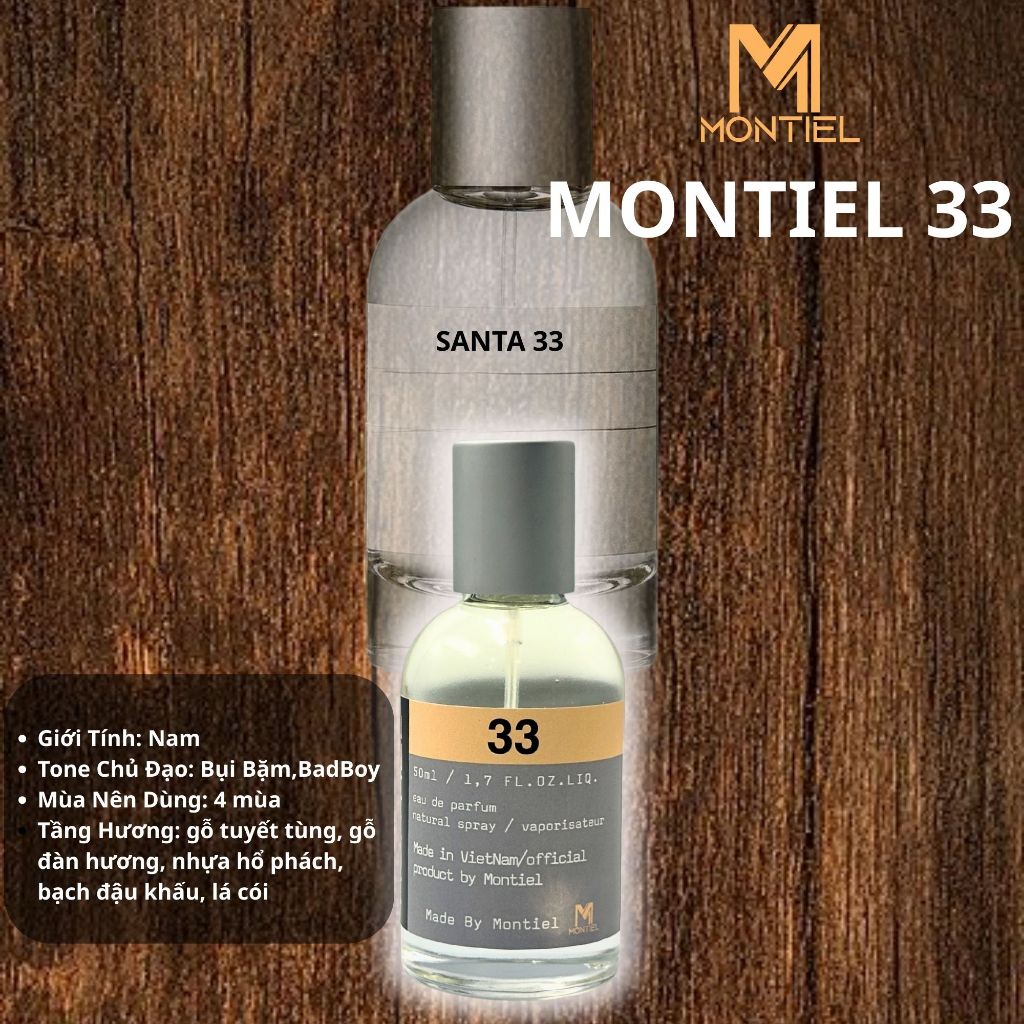 Nước Hoa Nam MONTIEL 33 ( IeIabo santaI 33 ) mùi gỗ cá tính
