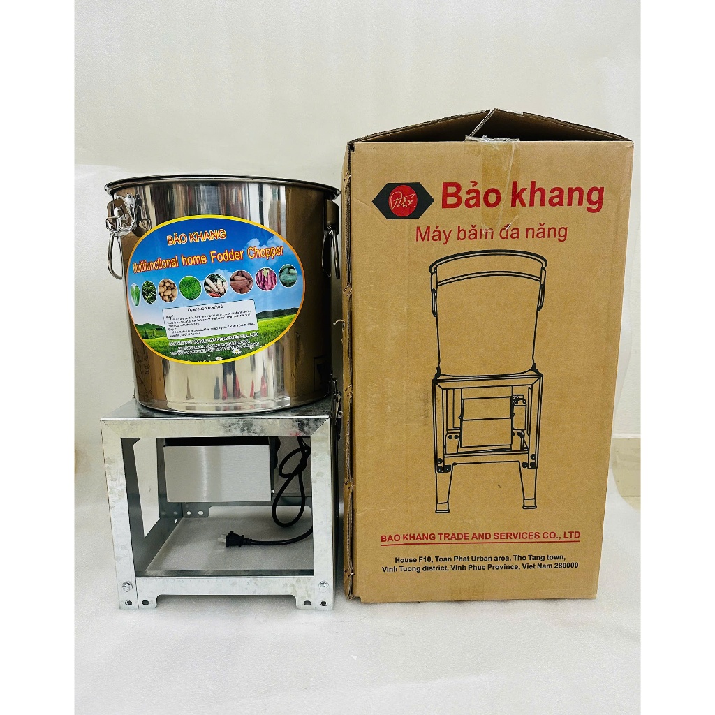 Máy xay rau củ chăn nuôi công suất lớn 0.28kw - Máy băm chuối, rau củ quả cho gà,vịt gia cầm