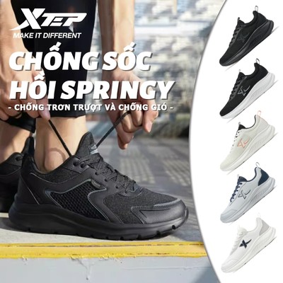 【xtep】Giày chạy bộ thể thao nam mới, chống bám bẩn và thoáng khí, thích hợp chạy bộ trong mọi mùa