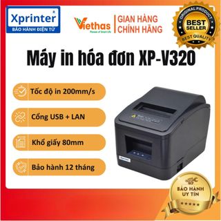 Máy in hóa đơn nhiệt xprinter xp- v320 khổ giấy k80 in bill từ điện thoại và máy tính
