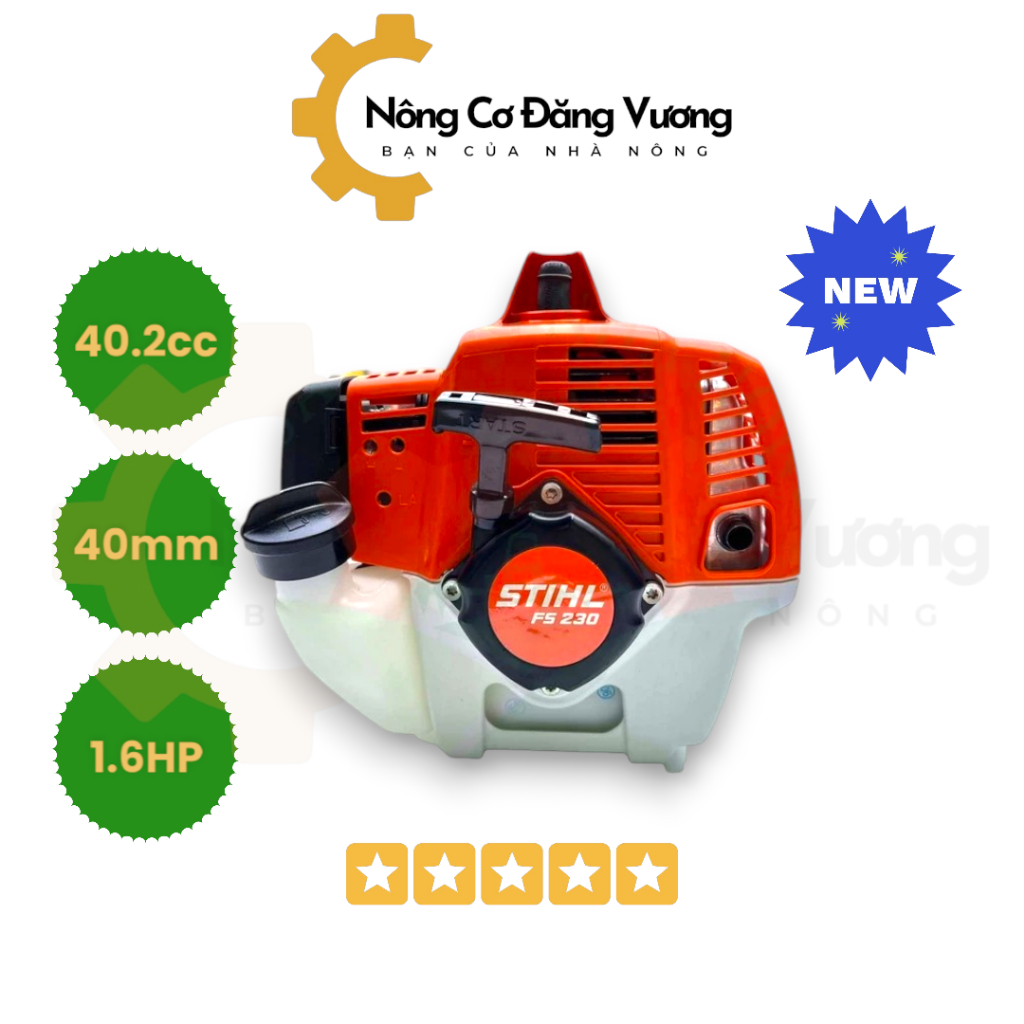 Máy cắt cỏ Stihl FS230 Fullbox Zin chính hãng [Tặng Nhớt 2T Kavi 200ml + Bugi]