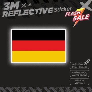 Cờ nước Đức - Sticker phản quang 3M khuyến mãi