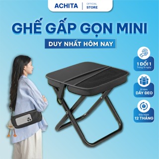 Ghế gấp gọn mini ACHITA G37 chịu tải 100kg khung thép Carbon chống rỉ, ghế câu cá gấp gọn tiện lợi