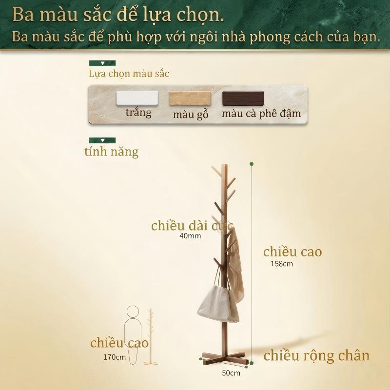 LACCOHUG Cây Treo Quần Áo Đứng Gỗ Thông Móc Quần Áo Gỗ Thiết Kế Lắp Ráp Hiện Đại Trang Trí Nhà Cửa | BigBuy360 - bigbuy360.vn
