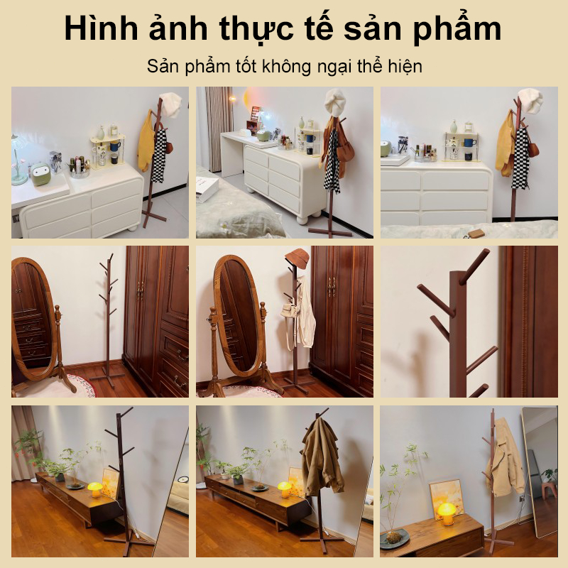 LACCOHUG Cây Treo Quần Áo Đứng Gỗ Thông Móc Quần Áo Gỗ Thiết Kế Lắp Ráp Hiện Đại Trang Trí Nhà Cửa | BigBuy360 - bigbuy360.vn