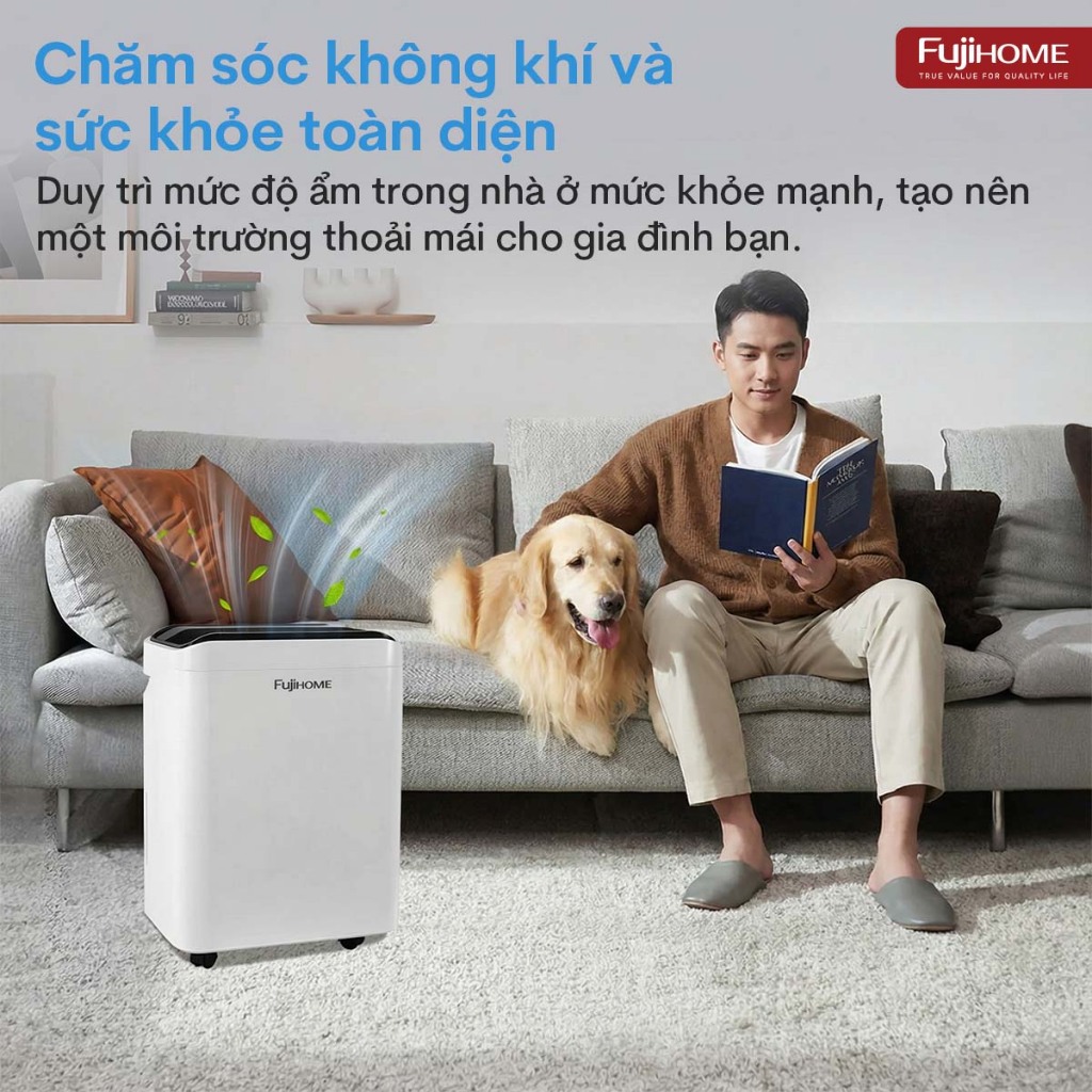 Máy hút ẩm bằng máy nén Nhập Khẩu FUJIHOME 10 - 60L/ngày, lọc không Wifi 50m2, công nghiệp phòng ngủ | BigBuy360 - bigbuy360.vn
