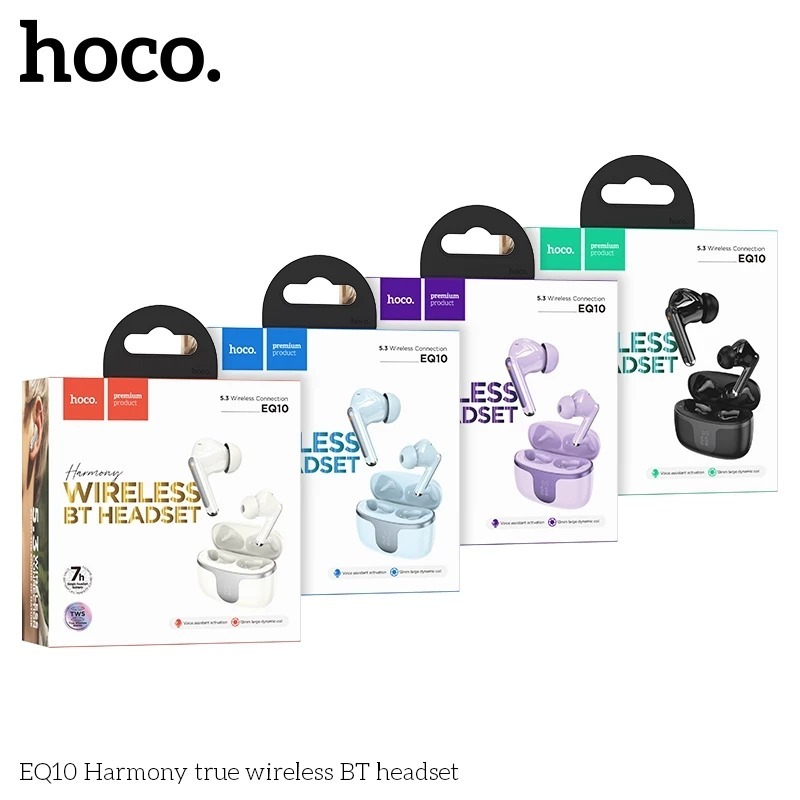 [Top Value] Tai nghe Bluetooth TWS Hoco EQ10 V5.3, Pin 7H, Màn hình báo pin Dock - NHẤT TÍN Computer