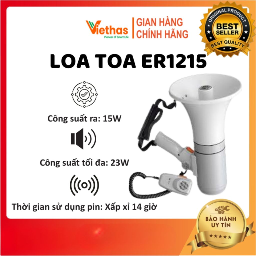 [Mã ELHACE giảm 4% đơn 300K] Loa Cầm Tay Toa ER-1215