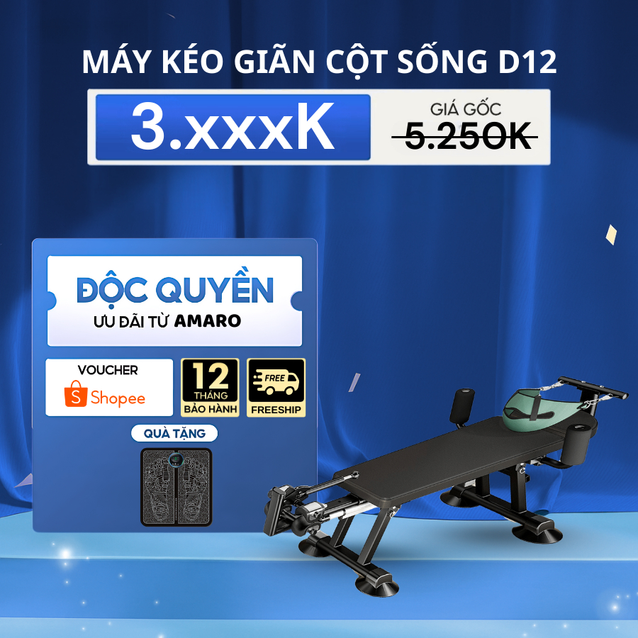 Máy kéo giãn Rowanto Smart Control D12 Pro Hỗ Trợ Tình Trạng Đau Cột Sống, Thoát Vị An Toàn Tại Nhà