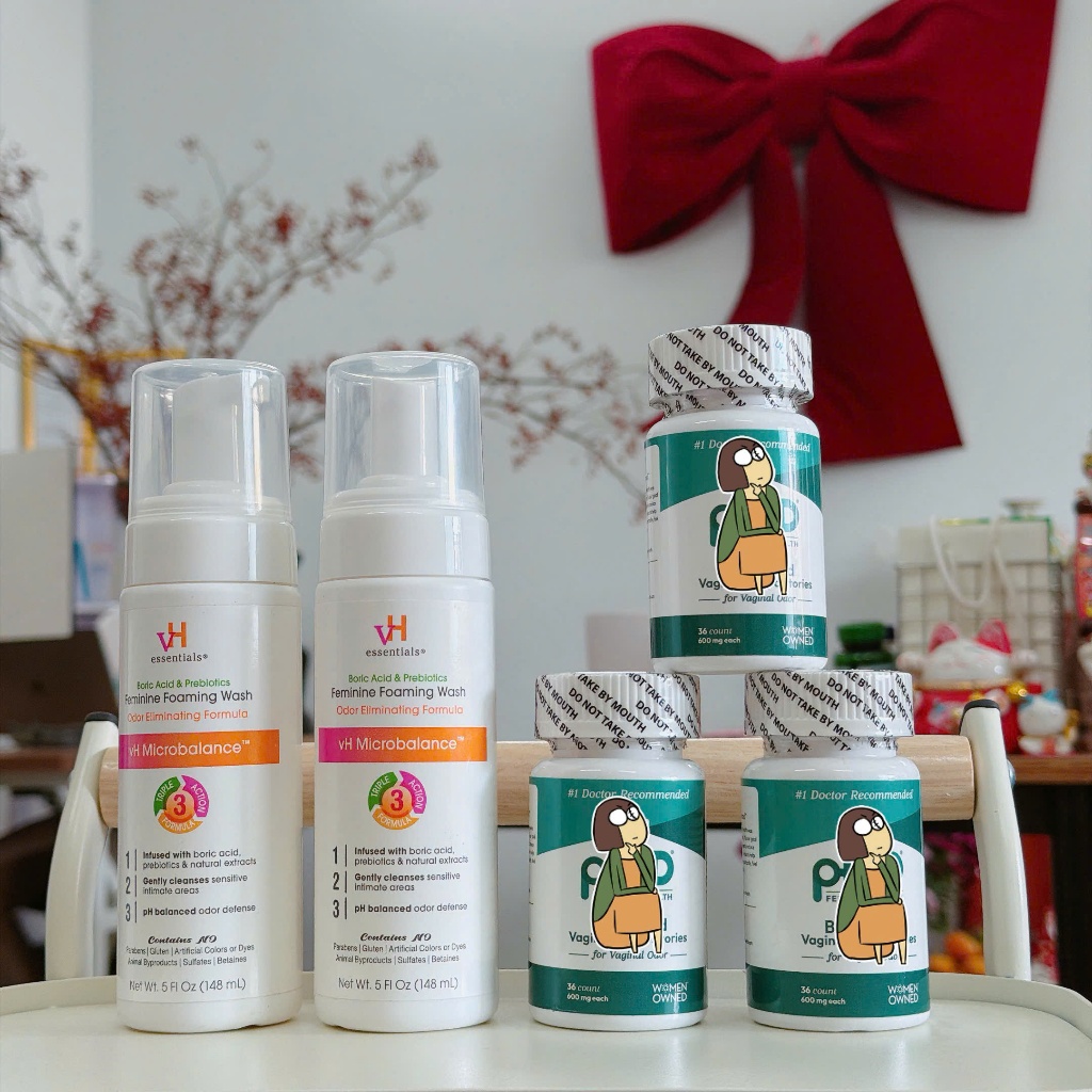 [ Best Seller ] Bộ Đôi Chăm Sóc Sức Khỏe Nữ Giới  vH Essentials Feminine Foaming Wash 148ml