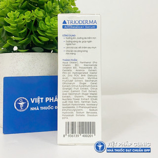 Tinh chất hỗ trợ giảm mụn, mờ thâm Trioderma ActiBalance+ Serum