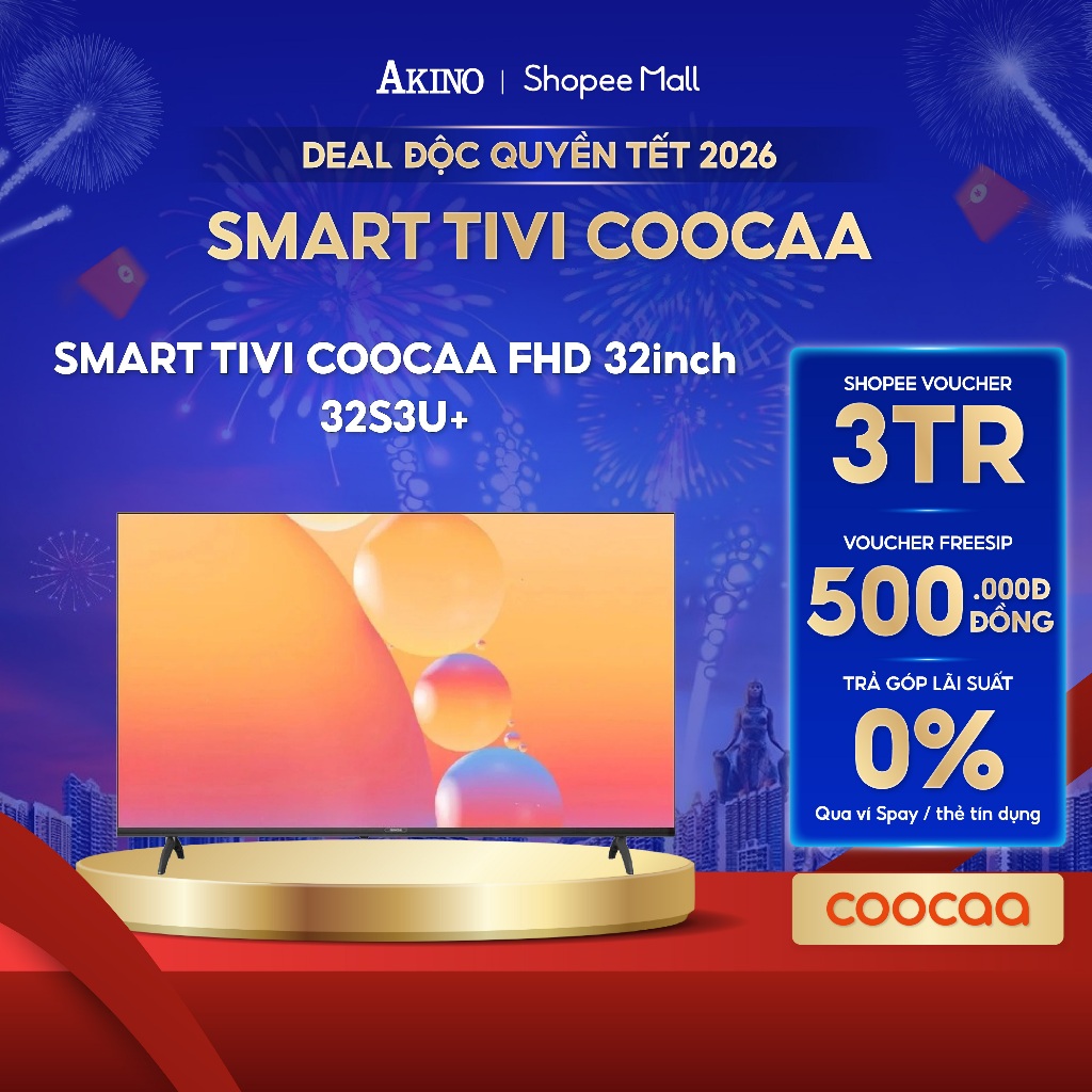 [FREESHIP HCM] 32S3U+ - Smart Tivi HD COOCAA 32 inch - Hàng Chính Hãng