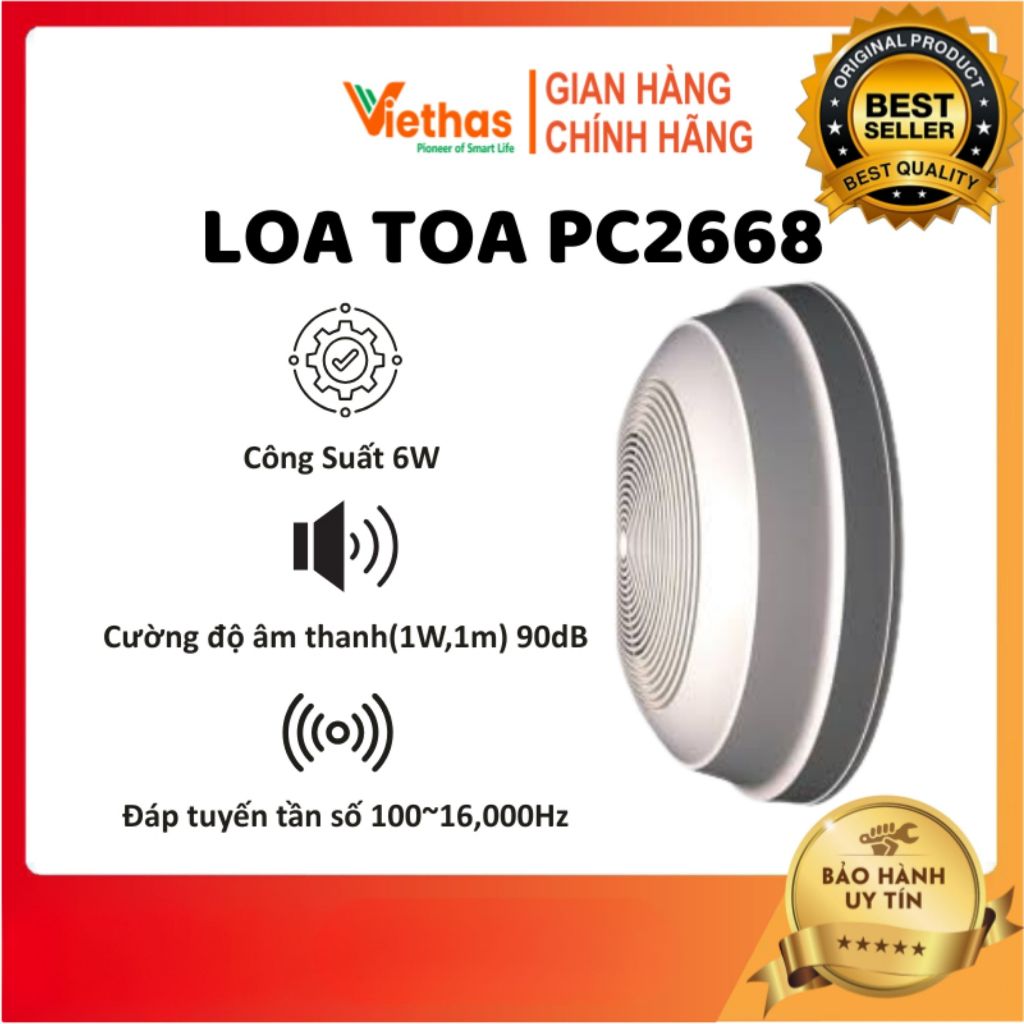 [Mã ELHACE giảm 4% đơn 300K] Loa Trần Gắn Nổi TOA PC-2668