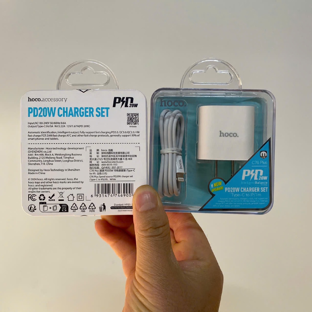 Bộ sạc nhanh PD 20w Hoco C76 Plus