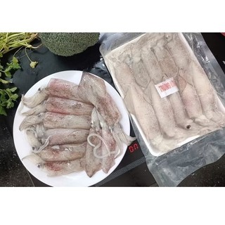 Mực trứng tự nhiên, sz 9-10 con/khay 500g đủ kg. (Giao hỏa tốc TPHCM)