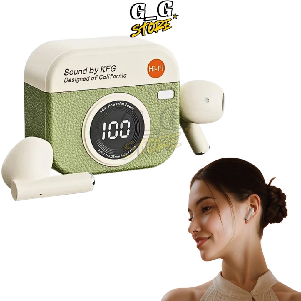 Tai Nghe Bluetooth Không Dây HiFi TWS Cảm Ứng Hộp Sạc Hiển Thị Pin % -GGStore