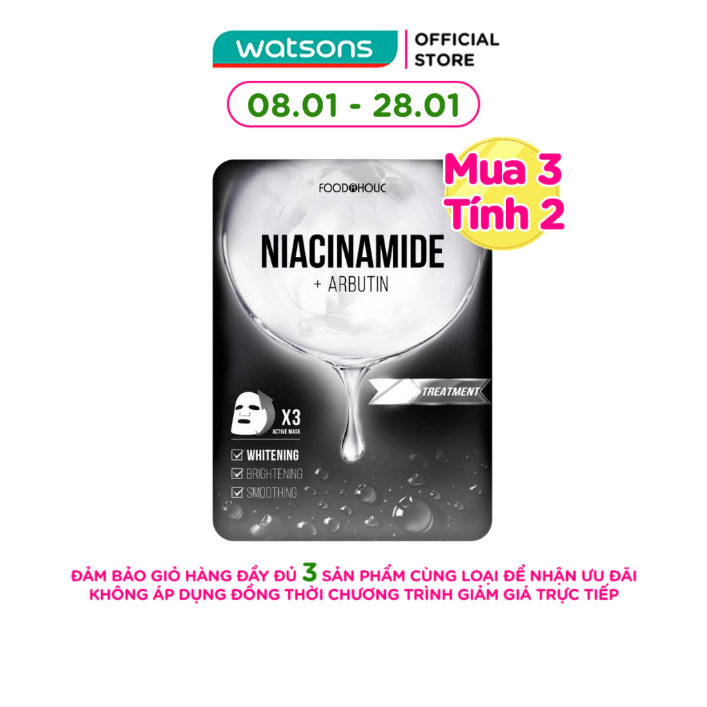 Mặt Nạ Foodaholic Niacinamide Dưỡng Sáng, Căng Bóng Da Niacinamide Ample Mask 23ml