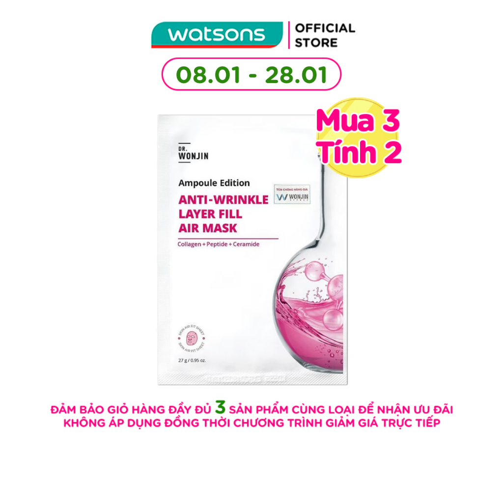 Mặt Nạ Dr.Wonjin Ampoule Edition Anti-wrinkle Layer Fill Air Mask Nâng Cơ Và Trẻ Hóa Da 27g