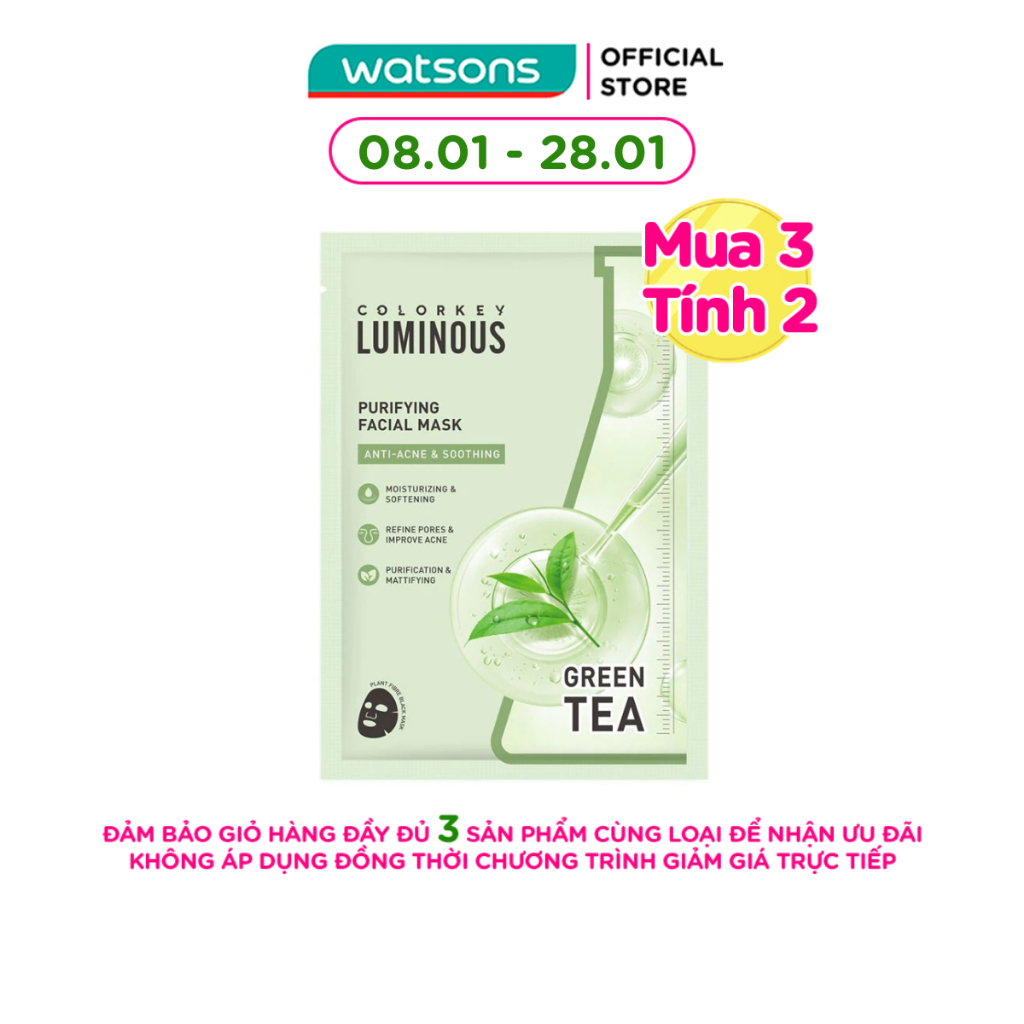 Mặt Nạ Colorkey Luminous Purifying Facial Mask 25ml