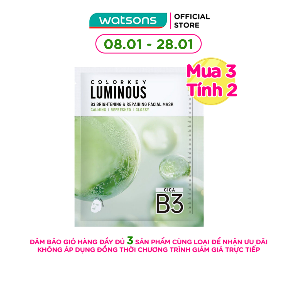 Mặt Nạ Phục Hồi Và Sáng Da B3 Colorkey Luminous B3 Brightening & Repairing Facial Mask 30ml