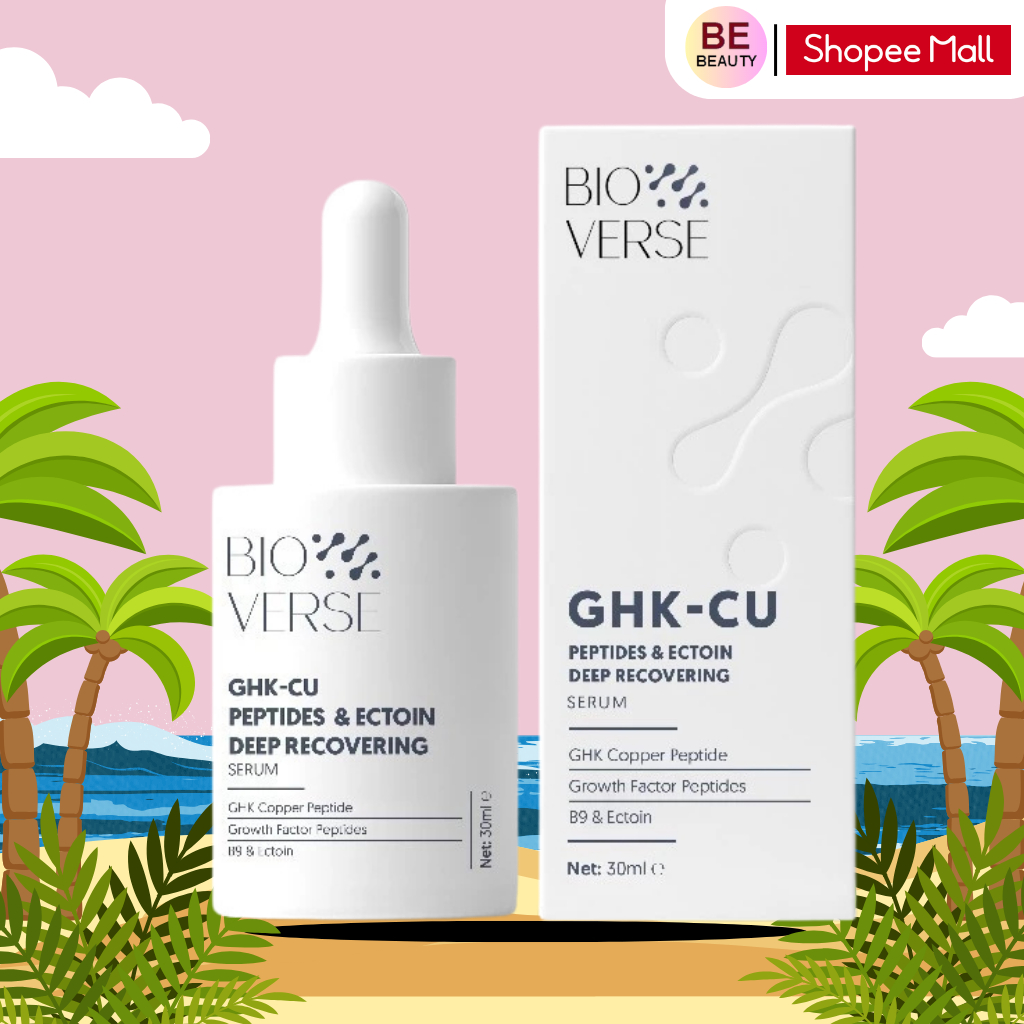 Serum Đồng Peptides Tăng Sừng Khỏe Bioverse GHK-Cu Peptides & Ectoin Deep Recovering Serum 30ml