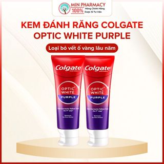 Kem Đánh Răng Colgate Optic White purple công nghệ sắc tím, khoáng núi lửa làm trắng sáng răng trong 7 ngày