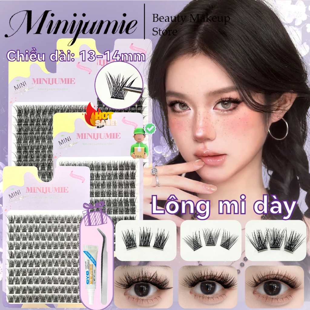 Lông Mi giả EYES-BLING cụm 13k 3 hộp. tặng keo khi đơn mua từ 2 hộp cho mỗi đơn,tái sử dụng được