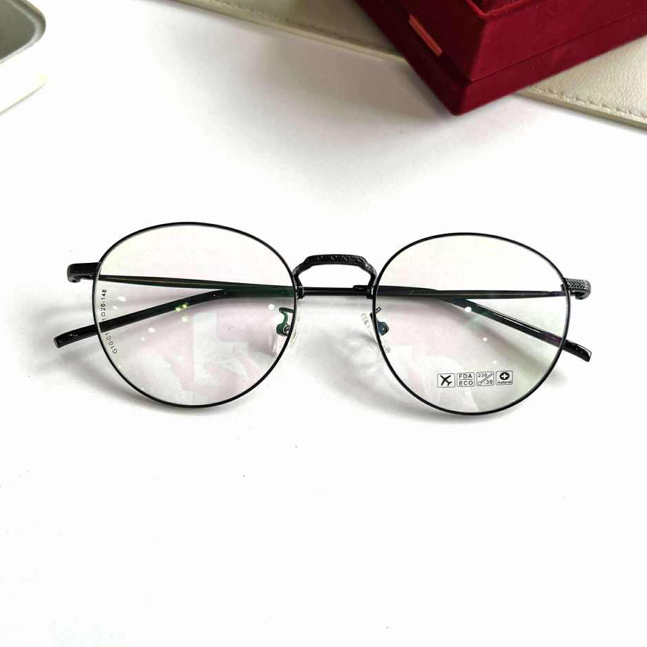 (Hàng đẹp) Kính mắt tròn Kim loại cao cấp