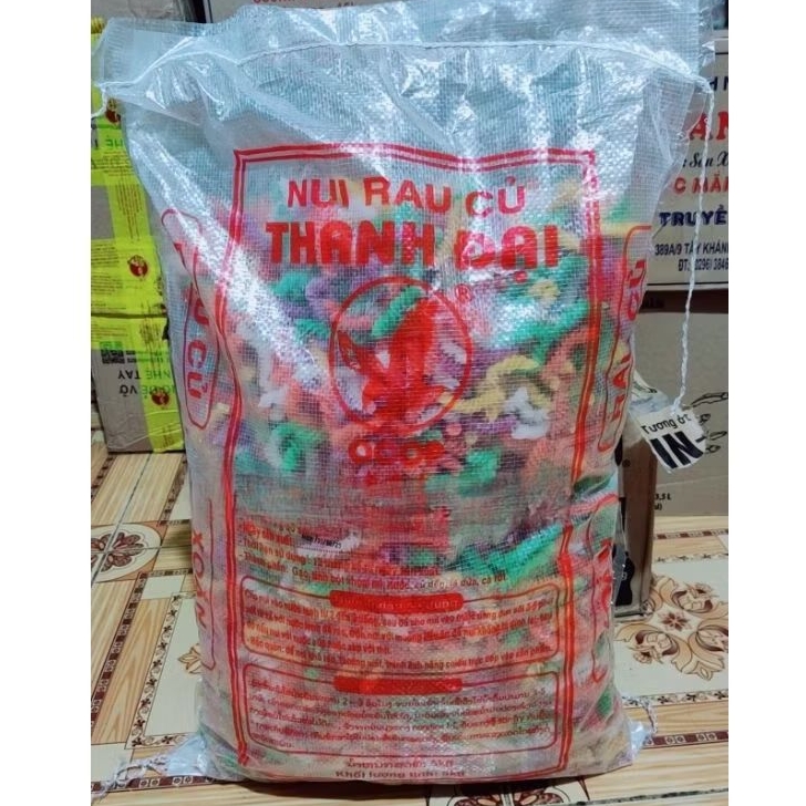 Bao 5kg nui xoắn rau củ ngũ sắc Thanh Đại