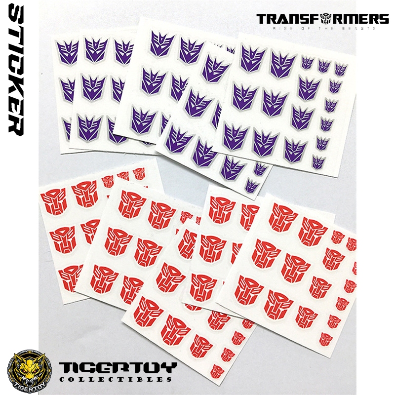 Miếng nhãn dán Decal Transformers Logo Autobot Decepticon cho Mô Hình - Tiger Collectibles