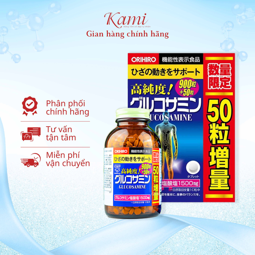 Viên bổ xương khớp Glucosamine Orihiro 1500mg Nhật Bản
