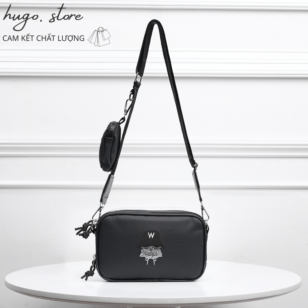 Túi Đeo Chéo Nam Nữ MLB Unisex Hàn Quốc – Túi Đen Cao Cấp Đi Học -Đi Chơi- Du Lịch