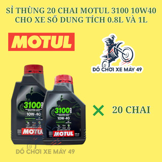 (SỈ THÙNG 20 CHAI) Motul 3100 Gold 10W40 cho XE SỐ dung tích 0,8L và 1L Chính Hãng>>>>