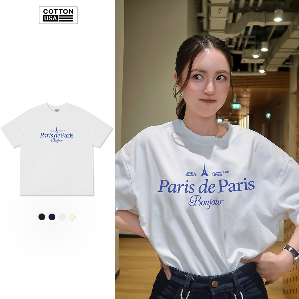 Áo Thun Relaxed Fit CottonUSA Vietnam "City Paris de Paris" - TL1803TL