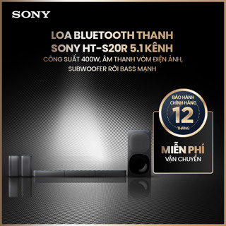 Loa bluetooth thanh Sony HT-S20R 5.1 kênh, công suất 400W, âm thanh vòm điện ảnh, Subwoofer rời bass mạnh