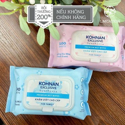 (Tặng kèm quà) Khăn ướt cao cấp LMcation kháng khuẩn không mùi. Hàng chính hãng.