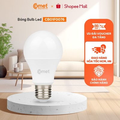 [HT HCM] Bóng Led Bulb Comet CB01F007 7W Tiết Kiệm Điện, 2 Màu Ánh Sáng Trắng Và Vàng