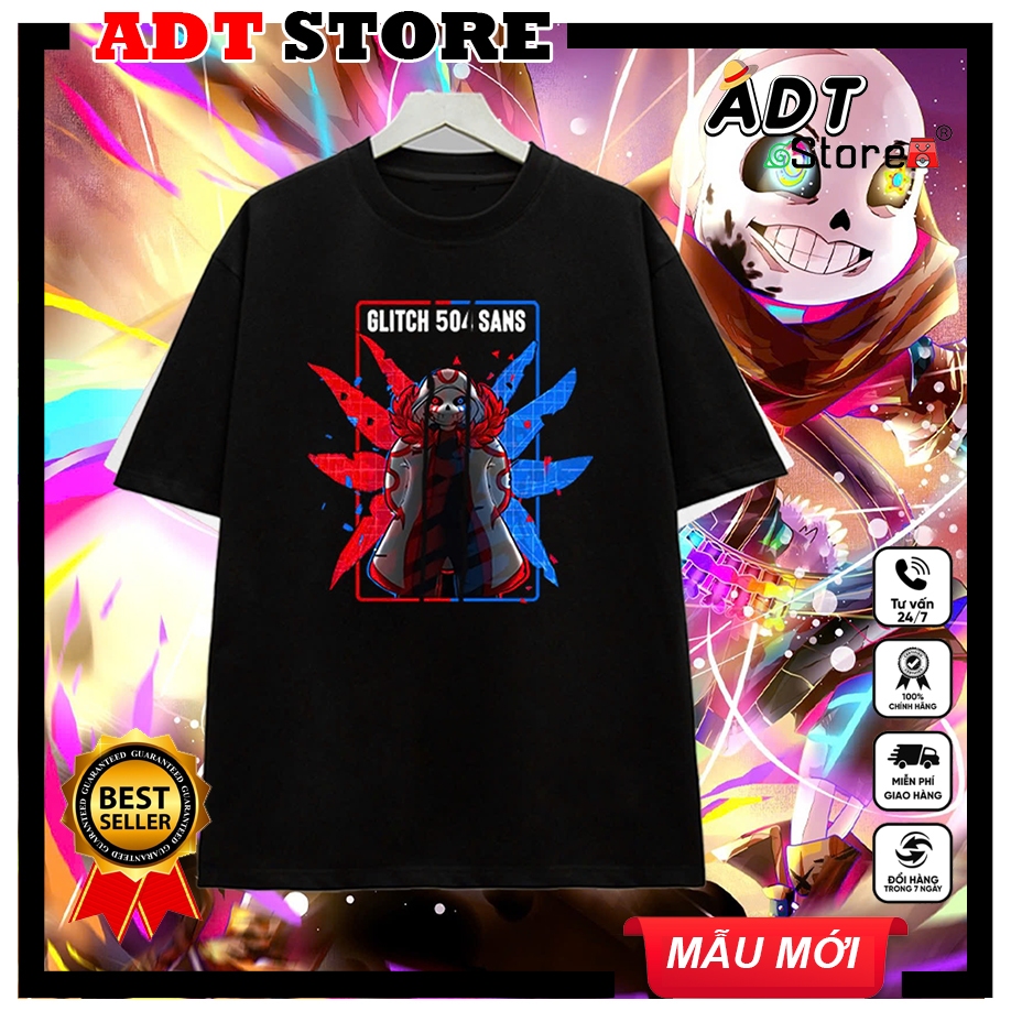 Áo thun Sans Glitch 504 - Chance x Mafioso con thỏ forsaken Roblox - Chainsaw man Pochita Dễ Thương