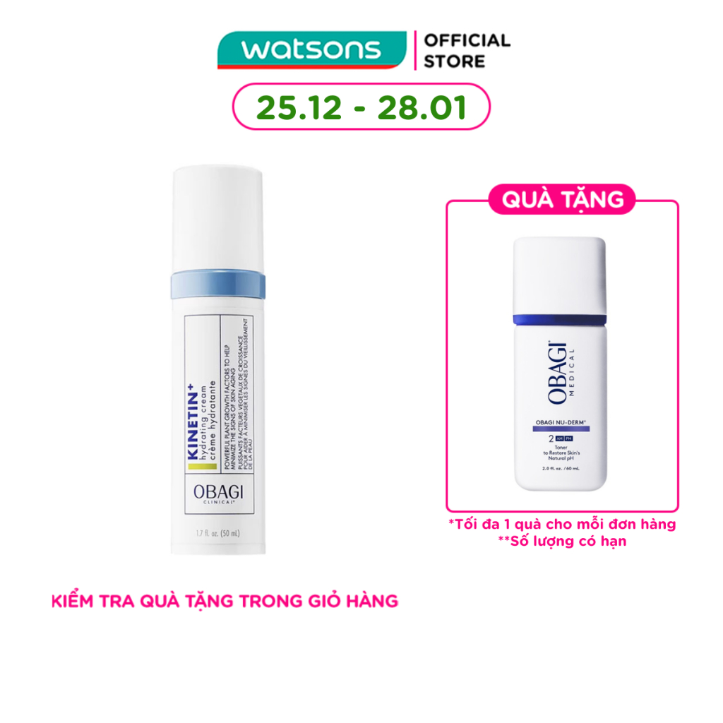 Kem Dưỡng Obagi Phục Hồi Chống Lão Hóa Clinical Kinetin+ Hydrating Cream 50ml