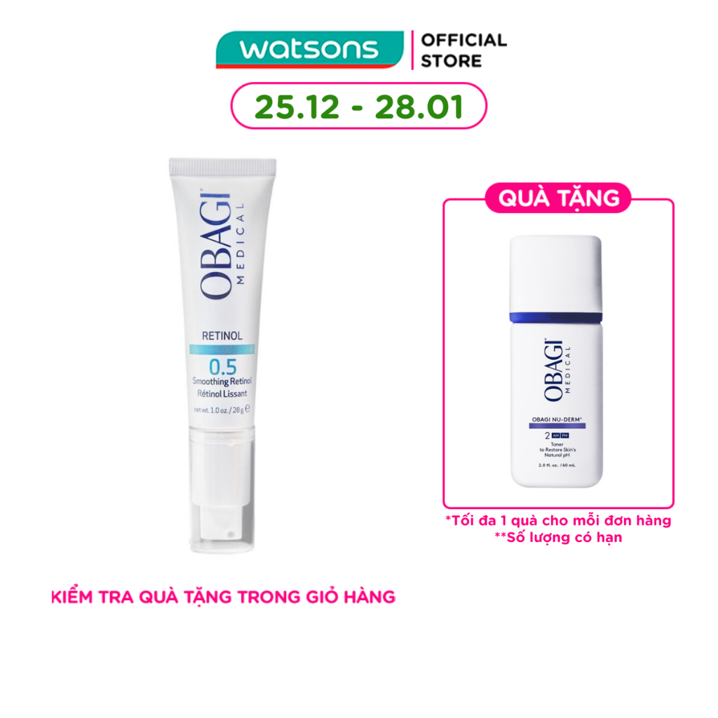 Kem Dưỡng Ẩm & Giảm Nếp Nhăn Obagi Retinol 0.5 Cream 28g