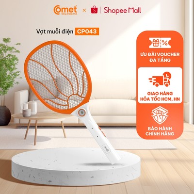 [HT HCM/HN] Vợt Bắt Muỗi Comet CP043 Chống Giật,  An Toàn, 3 Lớp Lưới Điện Chống Gỉ Bắt Muỗi Hiệu quả, Màu Cam