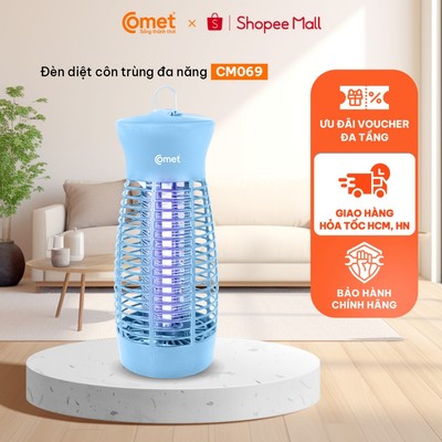 [HT HCM/HN] Đèn Bắt Muỗi COMET CM069 6W, Ánh Sáng Tím Thu Hút Muỗi & Côn Trùng, Lưới Điện, Hỗ Trợ Bắt Kiến Ba Khoang