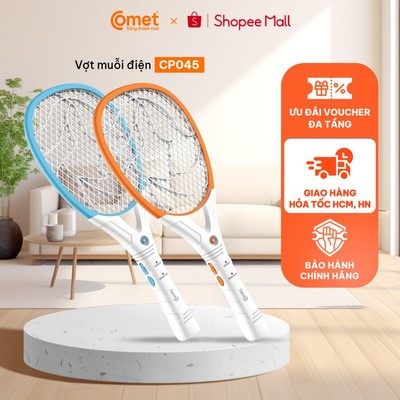 [HT HCM/HN] Vợt Muỗi COMET CP045 2 Lớp Lưới, Bắt Muỗi Hiệu Quả, Có Đèn Led, Nhỏ Gọn, An Toàn, Tiện Dụng, BH 6T