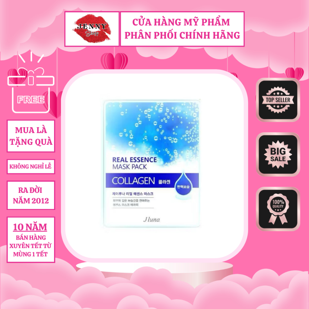 Mặt Nạ Giấy Jluna Real Essence Mask 20ml cấp ẩm dưỡng sáng da