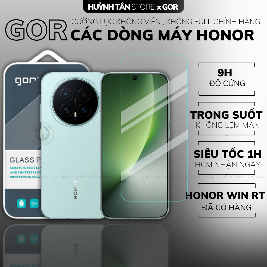 Kính cường lực Honor Magic 8 7 400 500 gt pro WIN RT trong suốt KHÔNG VIỀN màn chống bám vân tay GOR