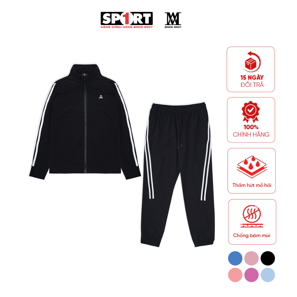 Bộ Quần Áo Gió Thể Thao Nữ Chính Hãng Cao Cấp AM JKW221 Mềm Mại, Đàn Hồi Thời Trang Năng Động