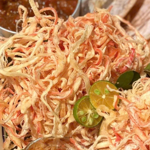 mực hấp nước dừa hộp 500g