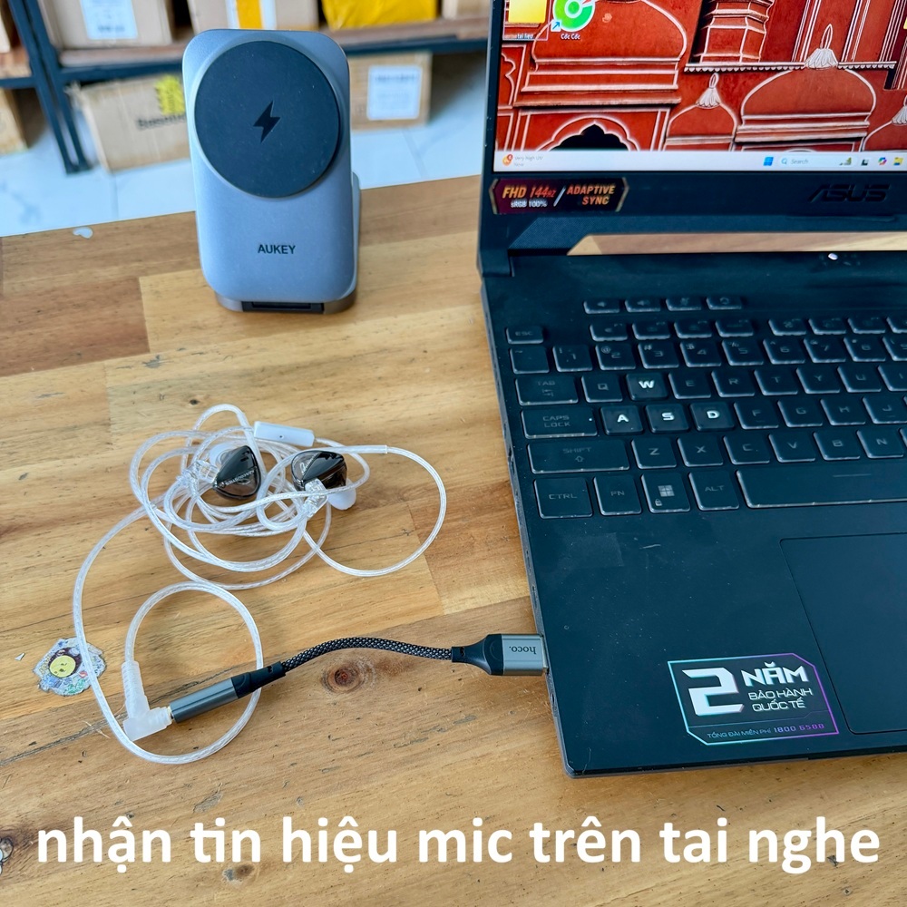 Jack chuyển USB-A to 3.5 Hoco LS36 usb sound dùng cho PC/ Laptop -Bảo Hành 3 tháng | BigBuy360 - bigbuy360.vn