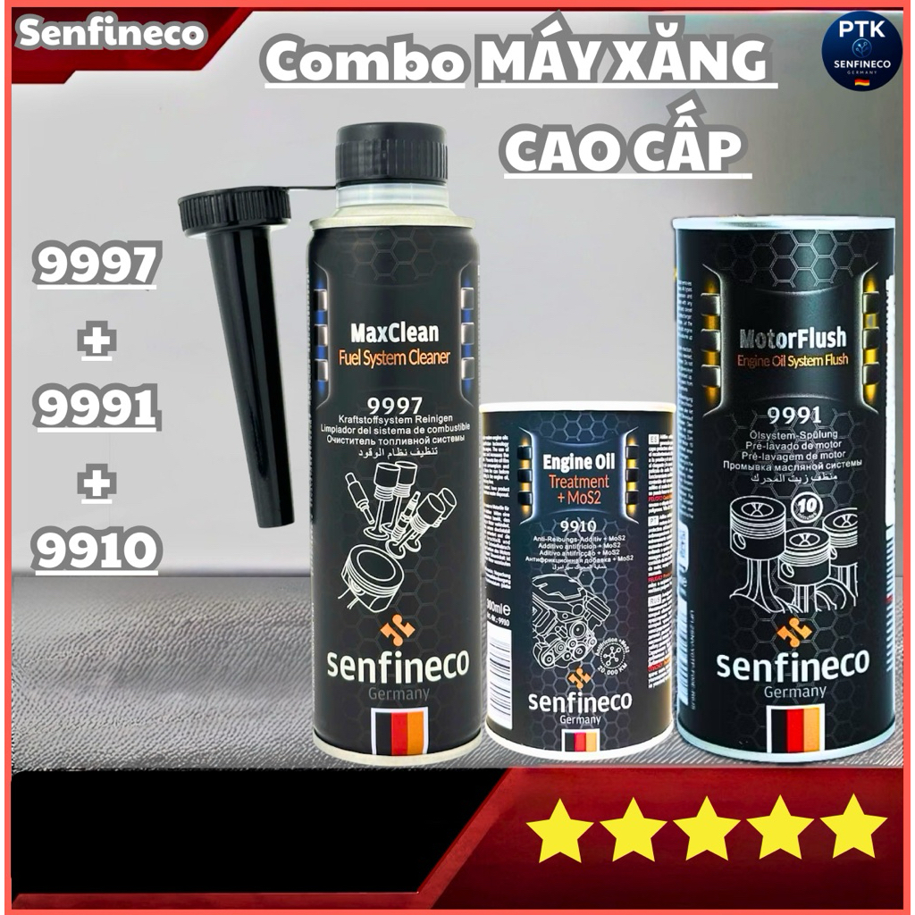 Combo Bảo Dưỡng Ô Tô Cao Cấp [Máy Xăng] Senfineco Mã: 9997-9910-9991 Germany.